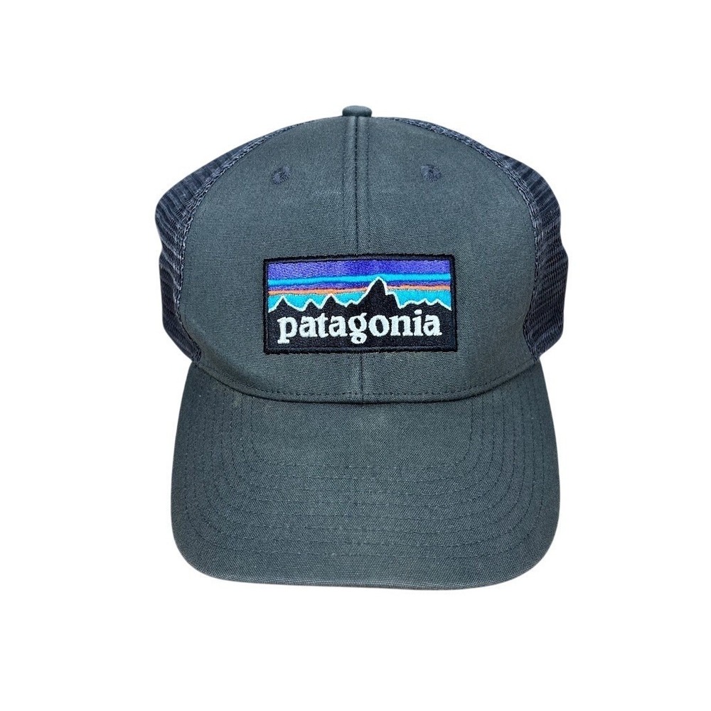 Patagonia P-6 Logo Trucker Hat Unisex‎ One Size Gray Mesh Snapback